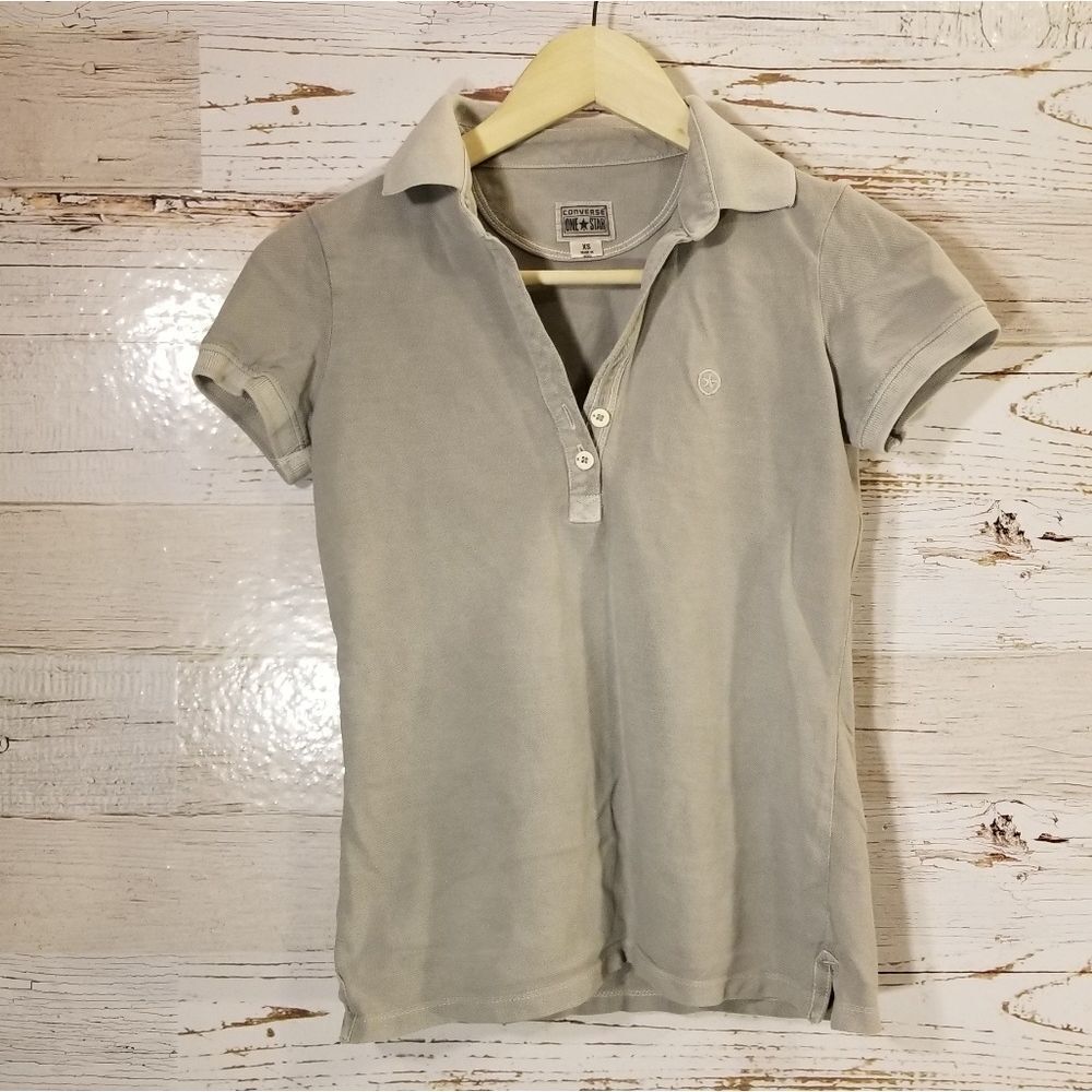 Converse gray polo top